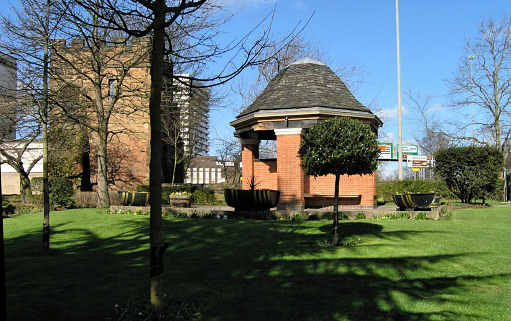 Cook Street gate viewed from Lady Herbert's Garden